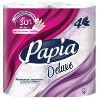 Туалетная бумага четырехслойная Deluxe 4 рулона