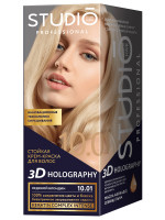 3D Holography Крем-краска для волос, тон 10.01 Ледяной блондин 50/50/15мл
